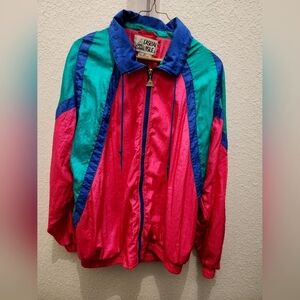Vintage Casual Isle Colorblock Zip-up Windbreaker - Great Condition